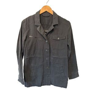 Hurley Black Button Up Slater Casual Shirt Shaket Size Small Cotton